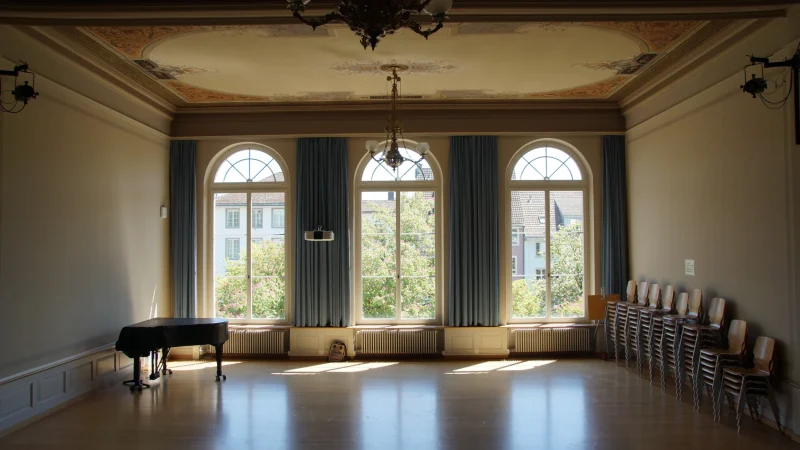 Schulhaus Altstadt Winterthur Singsaal Aula Installation Licht Ton Multimedia